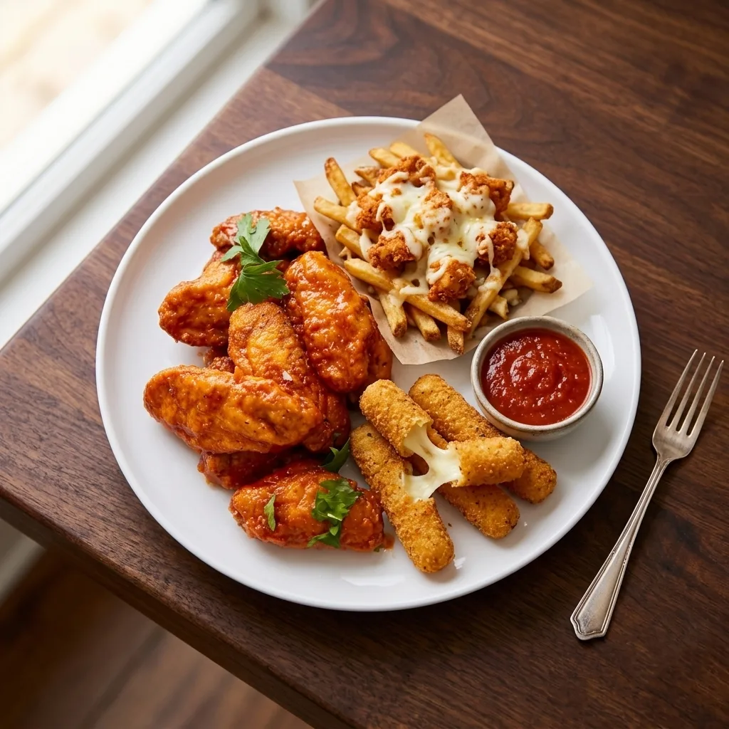 Carey's Bar & Grill signature pub food - wings, burgers and poutine in London, Ontario