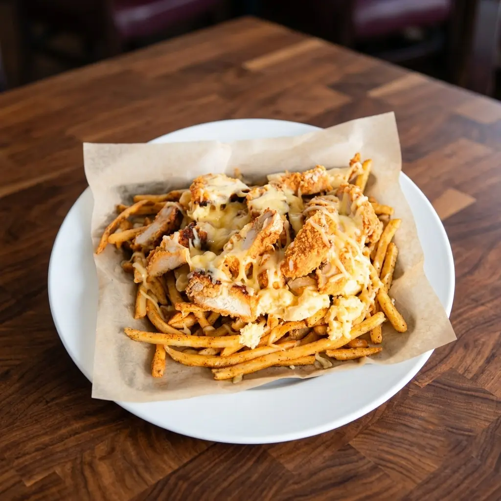 Loaded fries at Carey's Bar & Grill in east London, Ontario